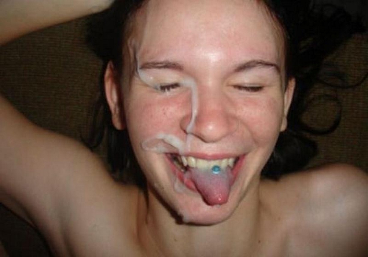 Порно фото девушек со спермой на лице
